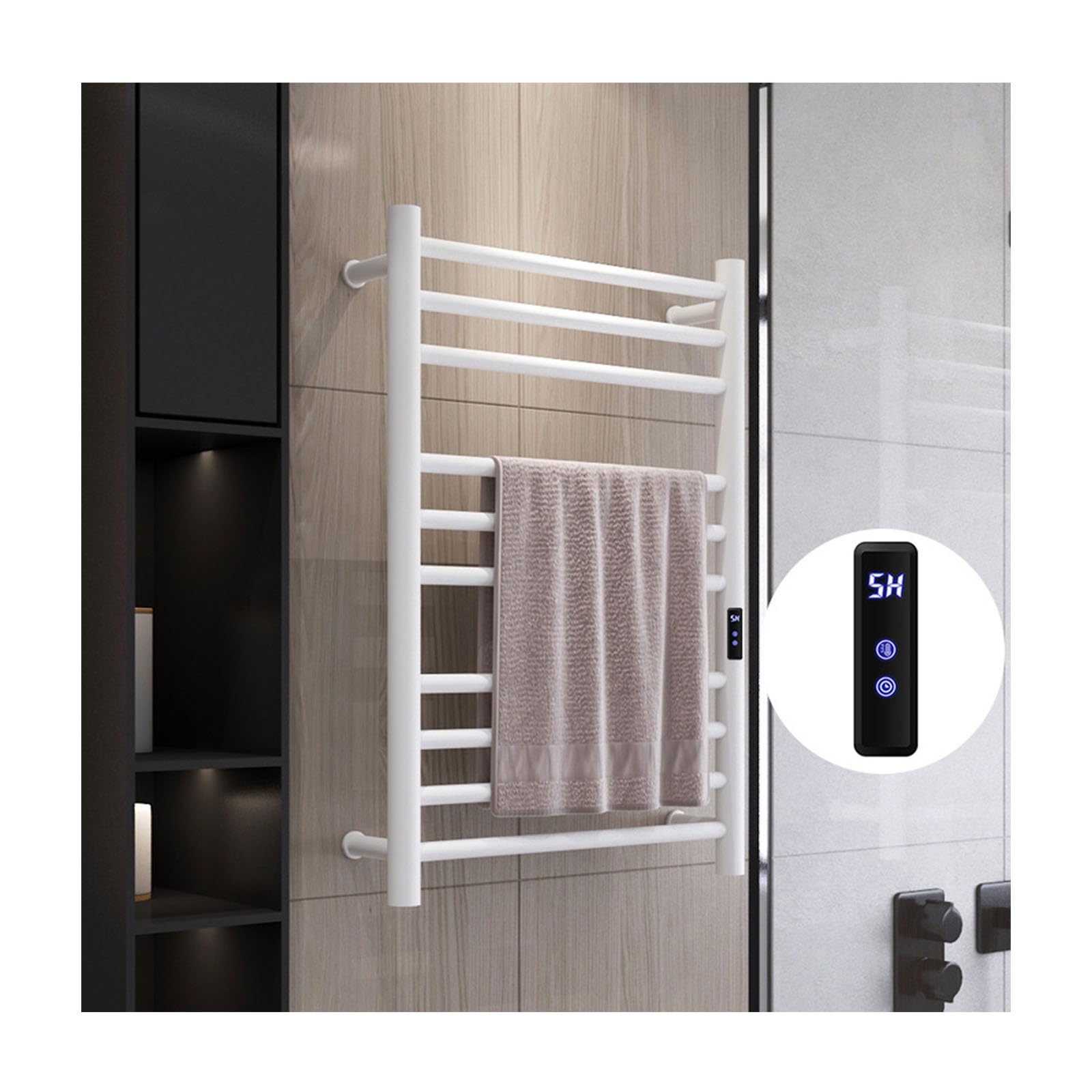 Chauffe-serviettes mural câblé pour une salle de bain cocooning