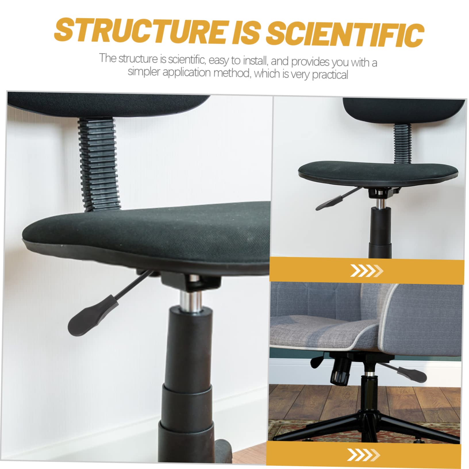 DOITOOL Pieza de Repuesto para Mecanismo de Inclinación, Fácil de Instalar y Limpiar Base de Silla Negra de Acero Inoxidable para Silla de Oficina o Barra