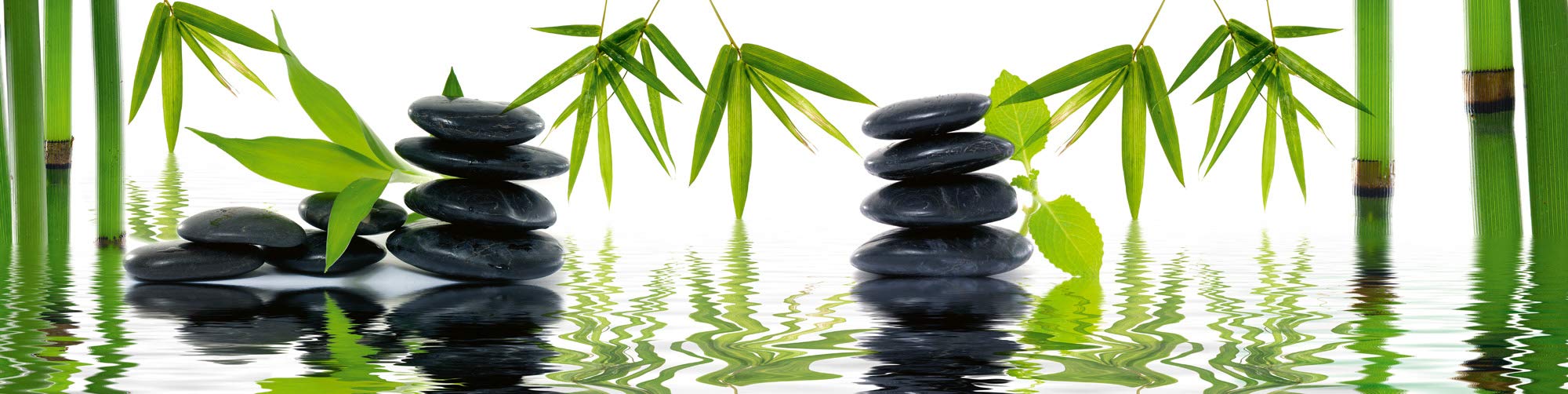 Dimex Plaque de crédence de cuisine composite Zen pierres 240 x 60 cm | Protection anti-éclaboussures pour cuisinière d'évier | Verre acrylique – Plexiglas épaisseur 5 mm | Colle incluse