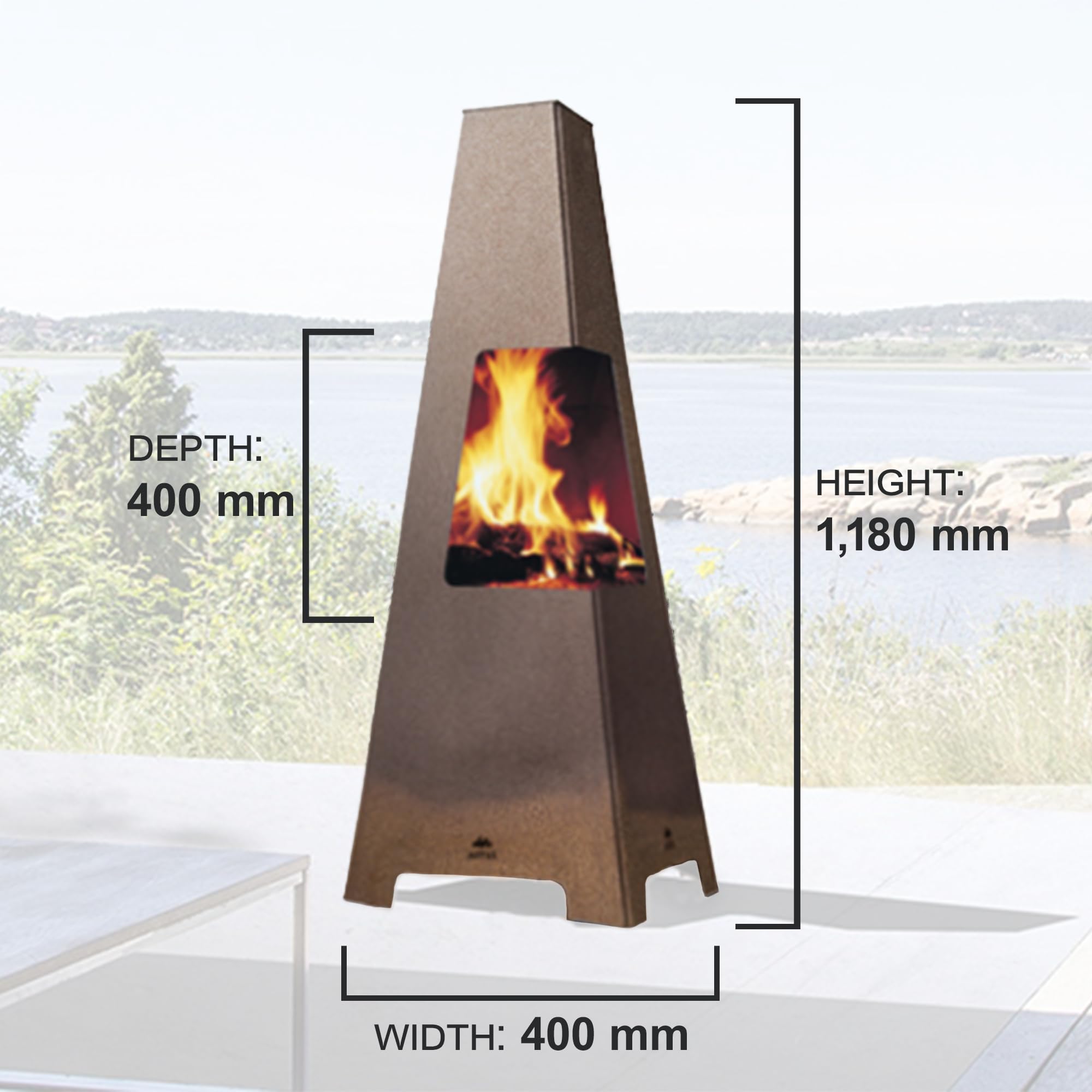 Terrazza XL by Jotul - Outdoor XL Fire Pit - Heavy Duty Wood