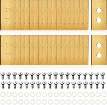 36Pcs Robotic Mower Titanium Coated Blades Kit with Screws and Washers Compatible with Mammotion Luba & Yuka All Series