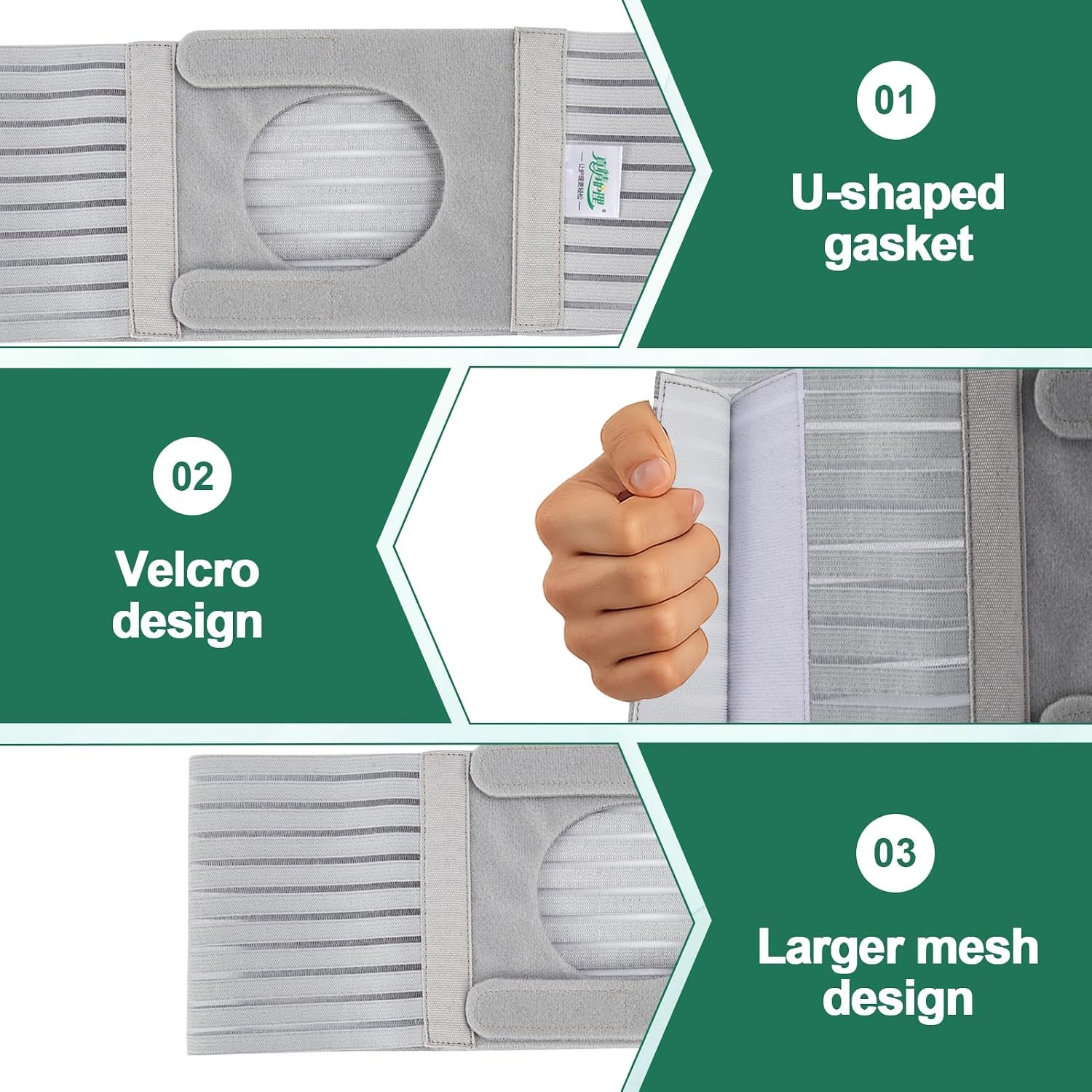 Ostomy Support Belt for Colostomy & Ileostomy Bags, L