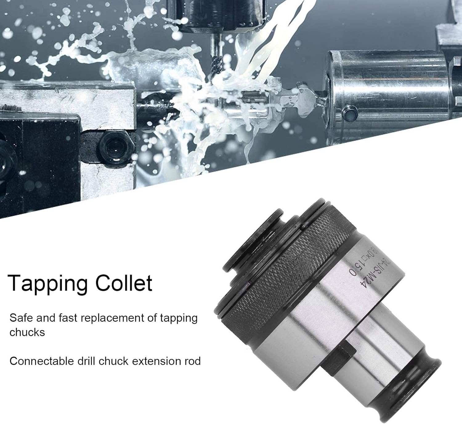 Tapping Collet GT24 JIS M24 Adjustable Torsion CNC Tool Holder Chuck with Overload Protection for Safe and Precise Tapping Operations High Speed Steel M24 Shank Diameter
