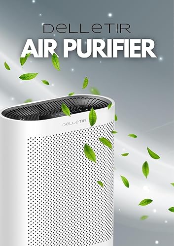 Miniatura 2 de Delletir Purificador de aire True HEPA GL-FS32  Sistema de filtración de 4 etapas, funcionamiento ultrasilencioso y sensor de calidad del aire,