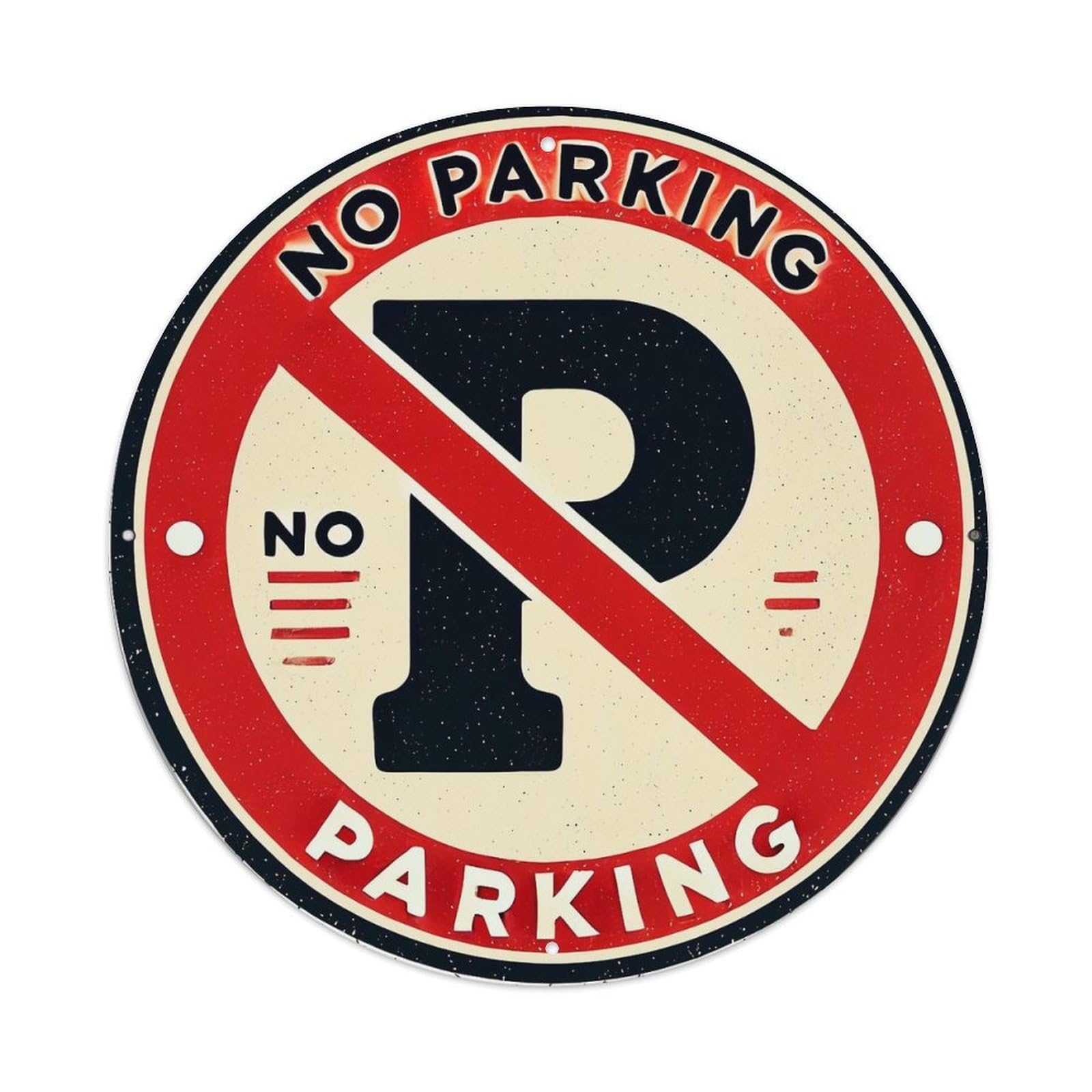 No Parking Sign Pattern Print Tin Sign Metal Poster Vintage Metal Signs for Home Man Cave Bar Cafe Kitchen laundry room Wall Decorations Gift 8x8Inch