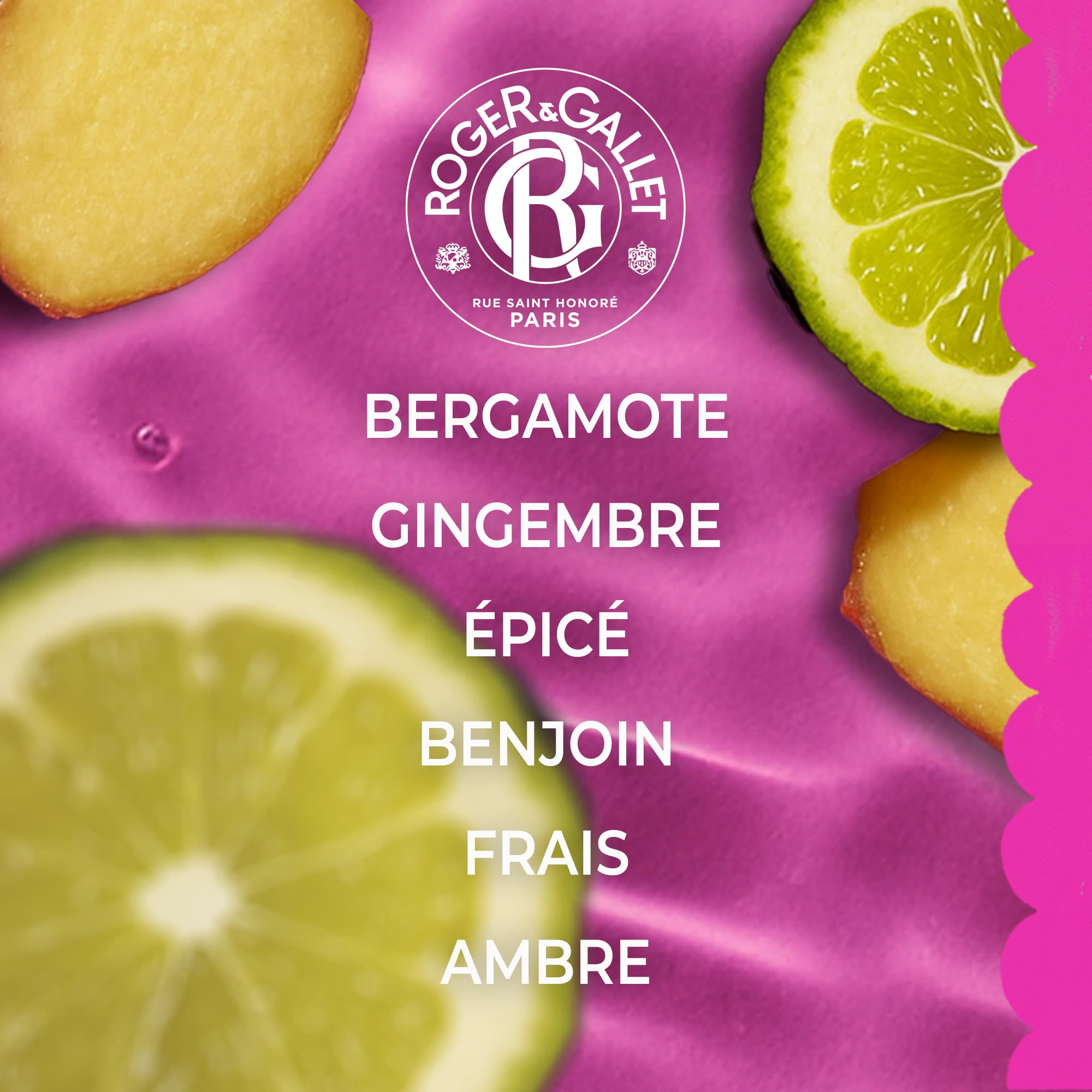 Roger&Gallet - Gingembre - Acqua Profumata di Benessere - Bergamotto, Zenzero, Benzoino - 100ml