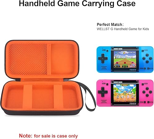 Miniatura 2 de Elonbo Funda de transporte compatible con WELLSTG juego de mano para niños, 220 videojuegos retro precargados, bolsa de almacenamiento portátil para