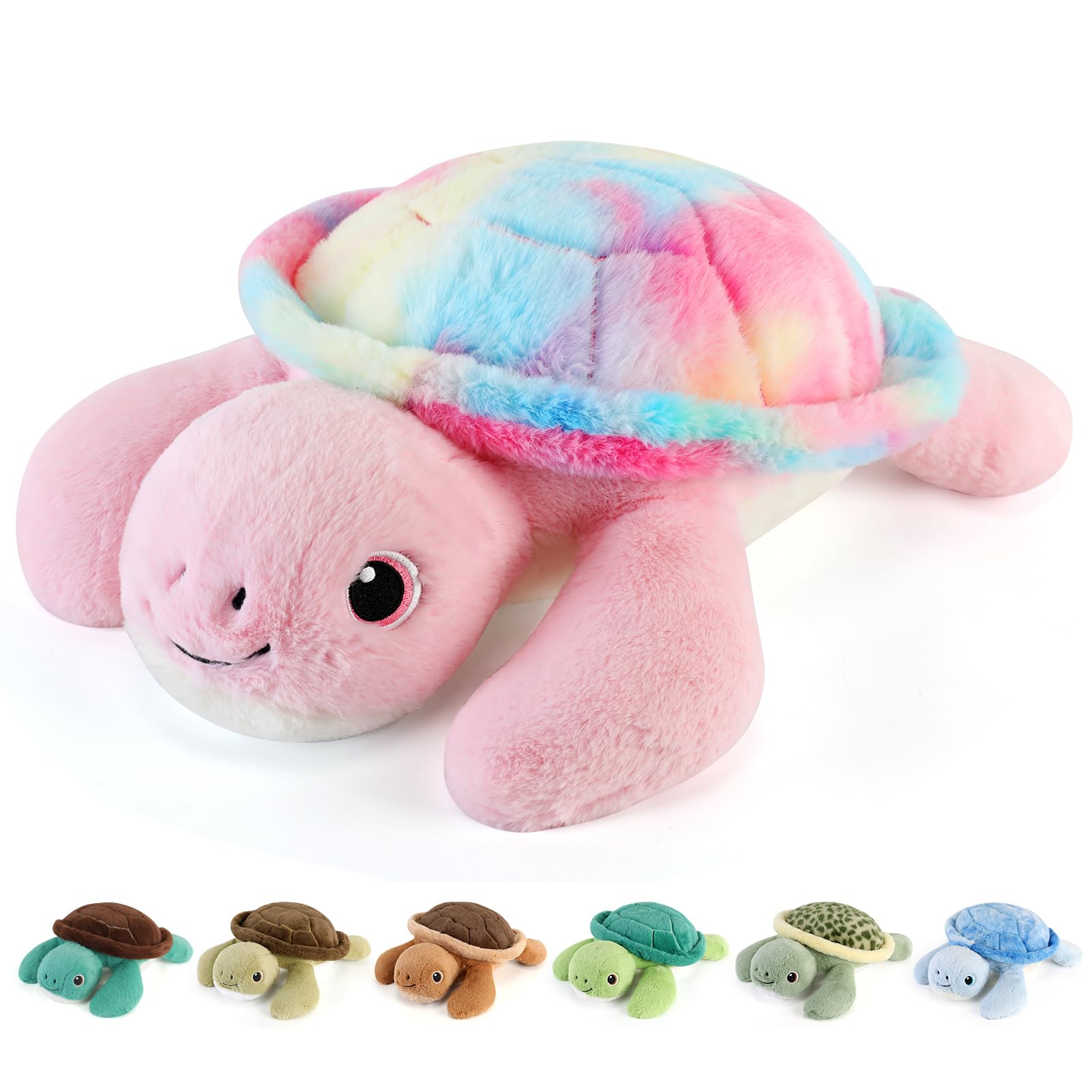 gnomantic Turtle Weighted Stuffed Animals, Plush Pillow for Kids