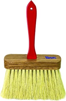 Bon Tampico Masonry Brush with Wood Handle 6 1/2 in. x 2 in. Block, 4 in. Trim, 5 x 14 Row Heavy Duty Scrub Brush