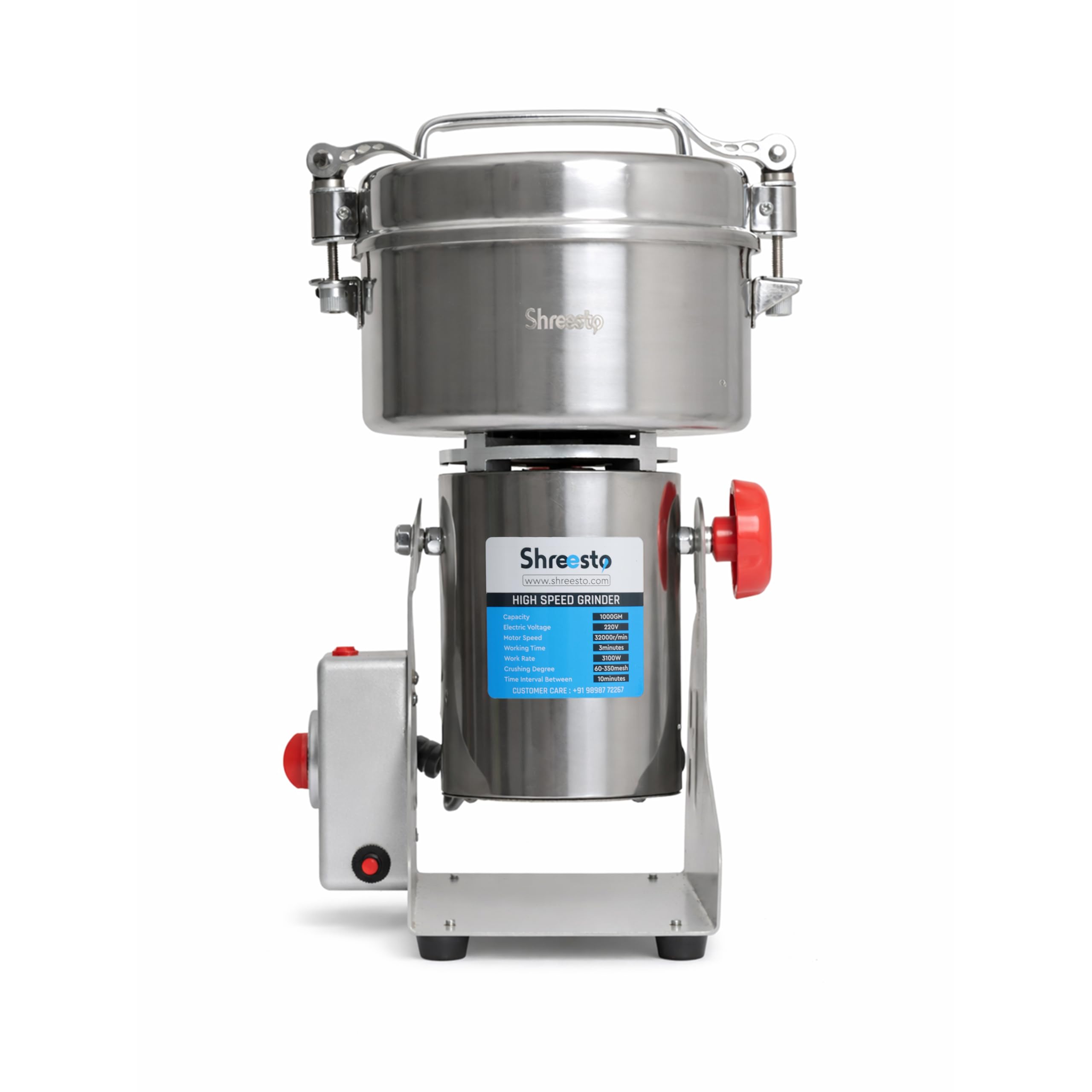 1000 Gram Commercial Spice Grinder Machine 3100W High Speed Pulverizer 32000 RPM Stainless Steel Dry Masala Grain Grinding Mill-image-40