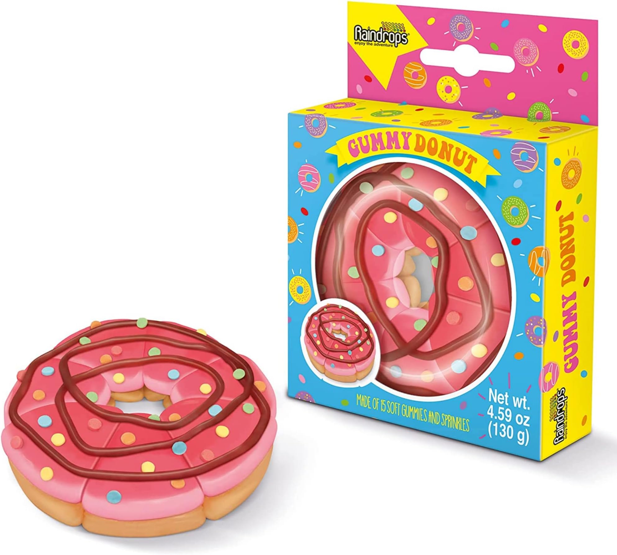 Raindrops - Gummy Candy Donut - Yummy Gummy Food Looks Just Like a Donut - Unique and Edible - (4.5 oz)