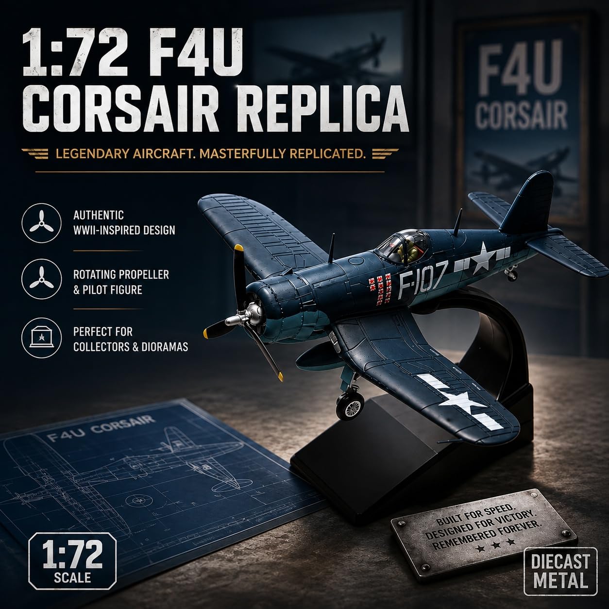 1:72 F4U Corsair myśliwiec model samolotu mini samolot hobby model zestaw
