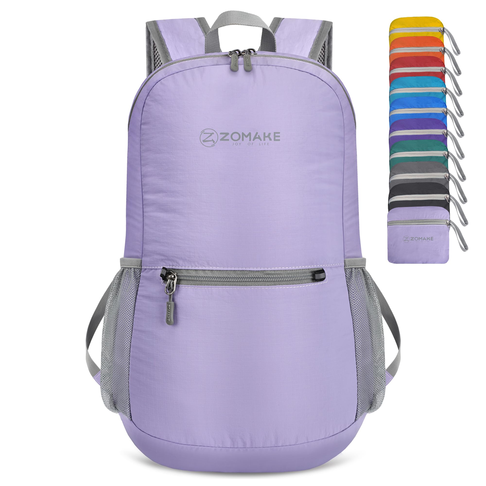 ZOMAKE Ultra Lightweight Hiking Backpack 20L - Packable Small Backpacks Water Resistant Daypack for Women Men Lavender