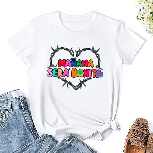 Karols G Shirt Mananas seras Bonitos Camiseta para Mujer