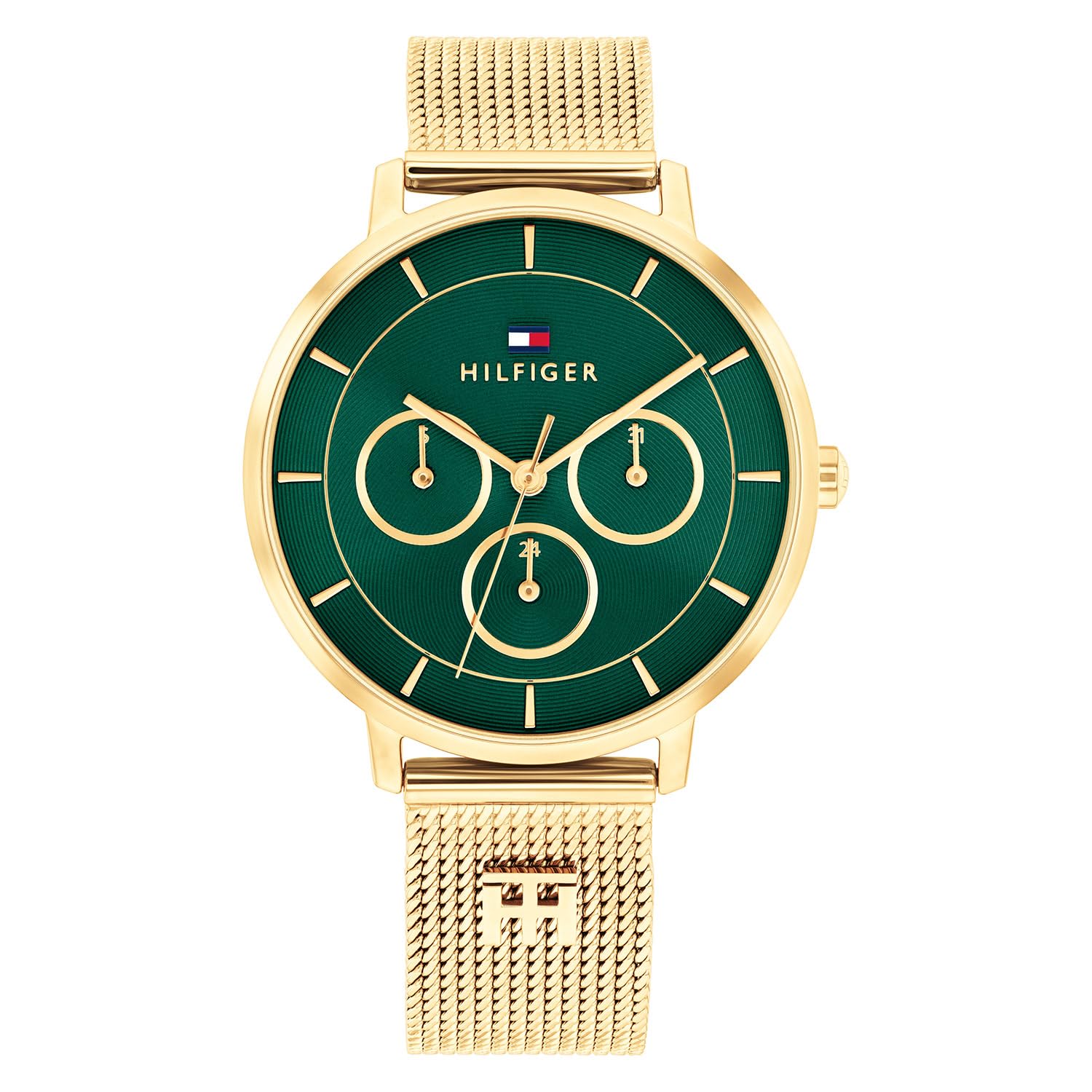 Tommy Hilfiger Tea with Quartz Multifunction Analog Green Dial Gold Stainless Steel Strap Watch for Women - TH1782880W-image-39