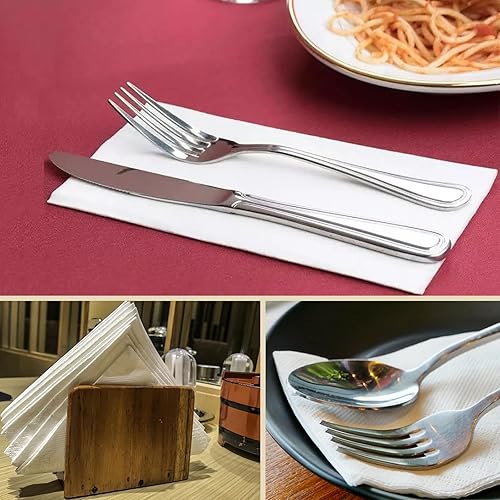 Miniatura 7 de Servilleta de cena premium de 2 capas 18 de pliegue (paquete de 100 unidades) 15 x 17 pulgadas