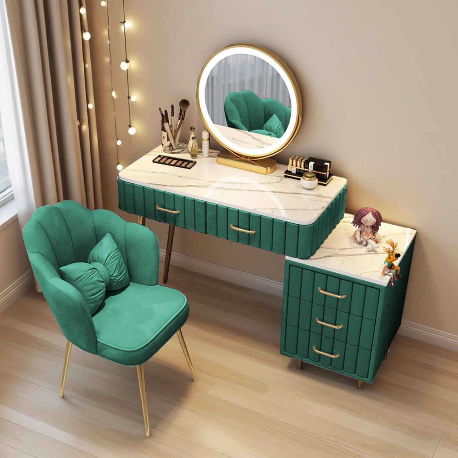 ドレッサー北欧風 多機能 ドレッサー おしゃれ 女優ミラー