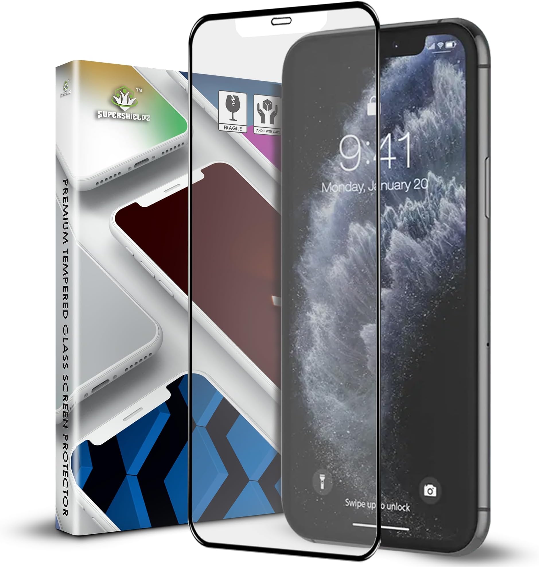 Supershieldz NeoGuard HD+ Gaming Matte Tempered Glass Screen Protector Guard for iPhone 11 Pro/Xs/X, 9H Hardness, Anti-Static, Case-Friendly, Easy Installation Kit – 1 Pack