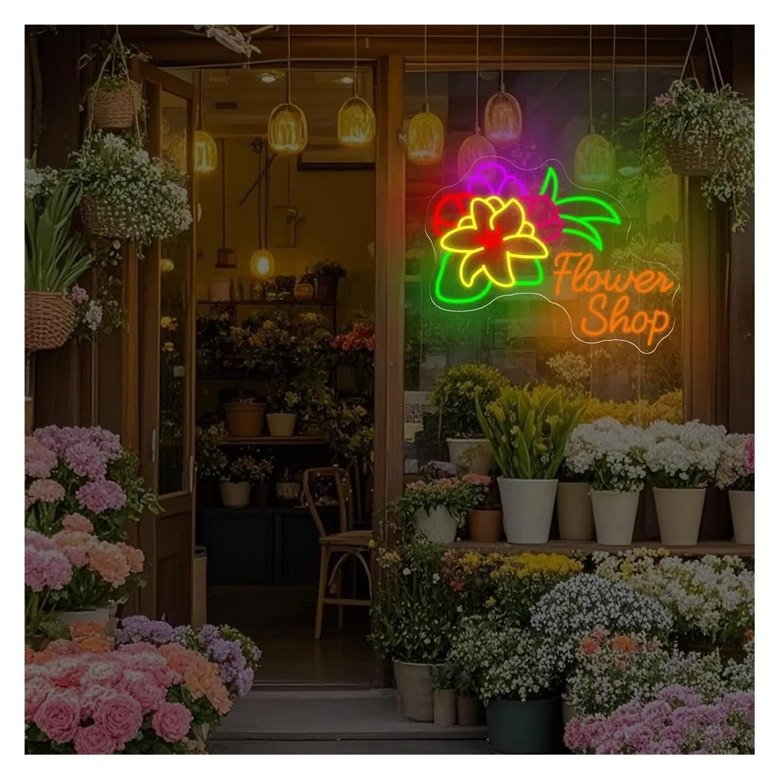 Insegna al Neon ﻿ Insegna Al Neon Del Negozio Di Fiori