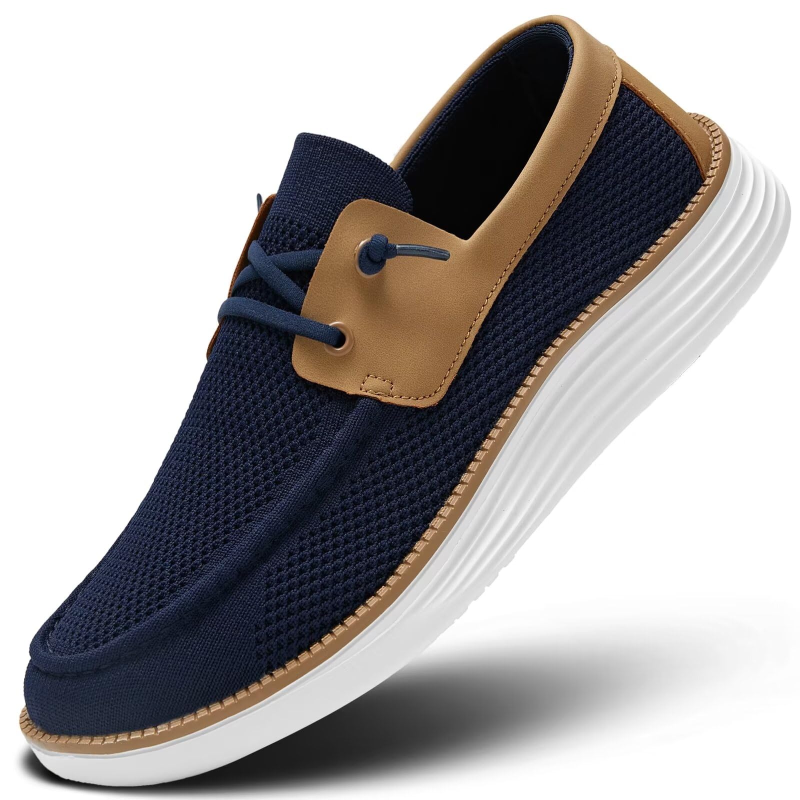 Men\'s Dark Blue Loafers Shoes Casual Mesh Walking Boat Shoes Dress Sneakers Men main image 3