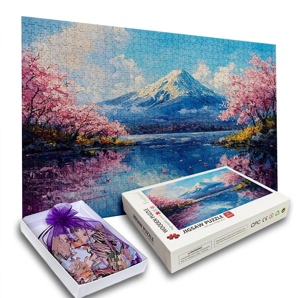 Puzzle 2000 Piezas Adultos, Puzzle 2000 Piezas de Madera, Rompecabezas para Adultos Monte Fuji Patrón, Rompecabezas Desafiante para Toda la Familia, Regalos Originales para Mujer, Tema: Paisaje, R-50