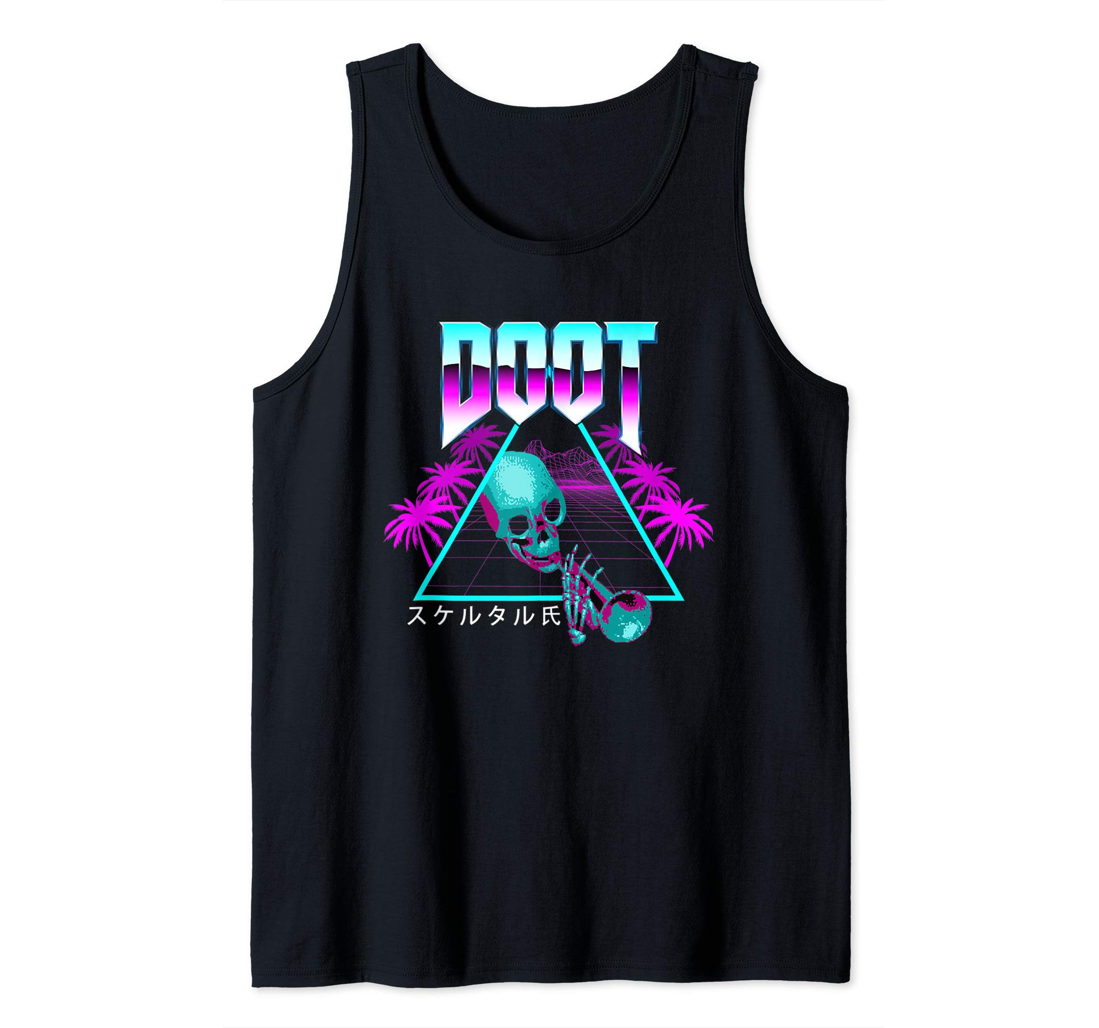 Doot Doot Mr Skeltal Synthwave Retro Streetwear Tank Top