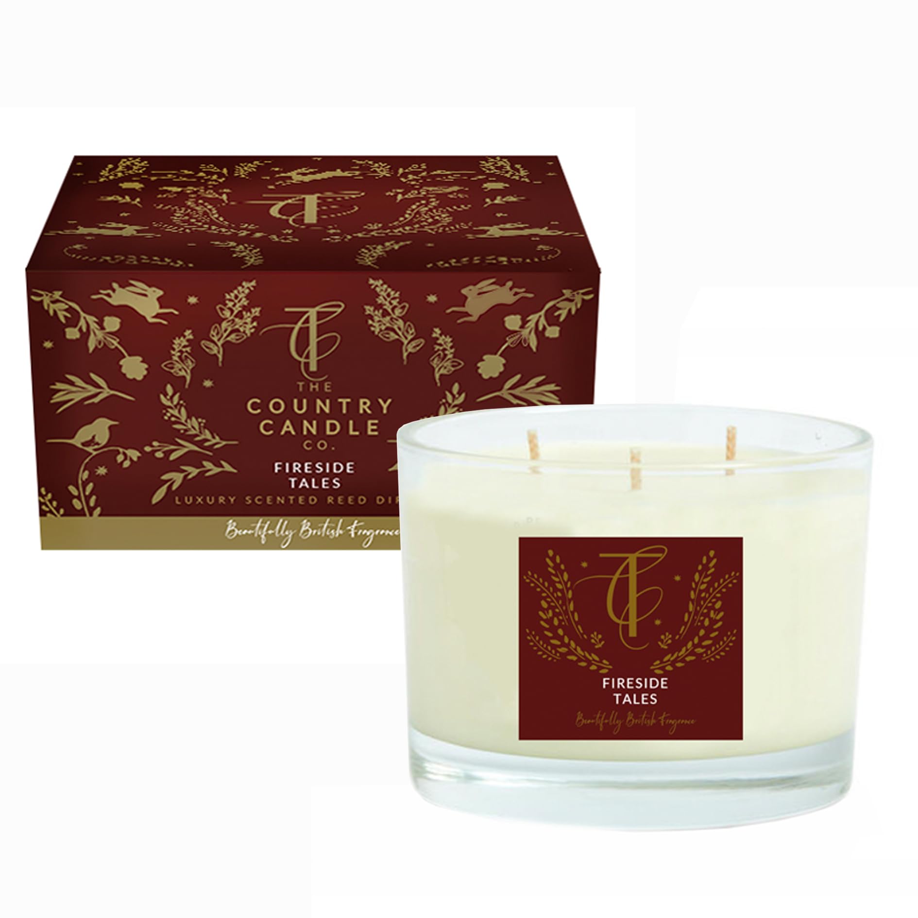 The Country Candle Company Woodland Range Multi Wick Candle -Fireside Tales
