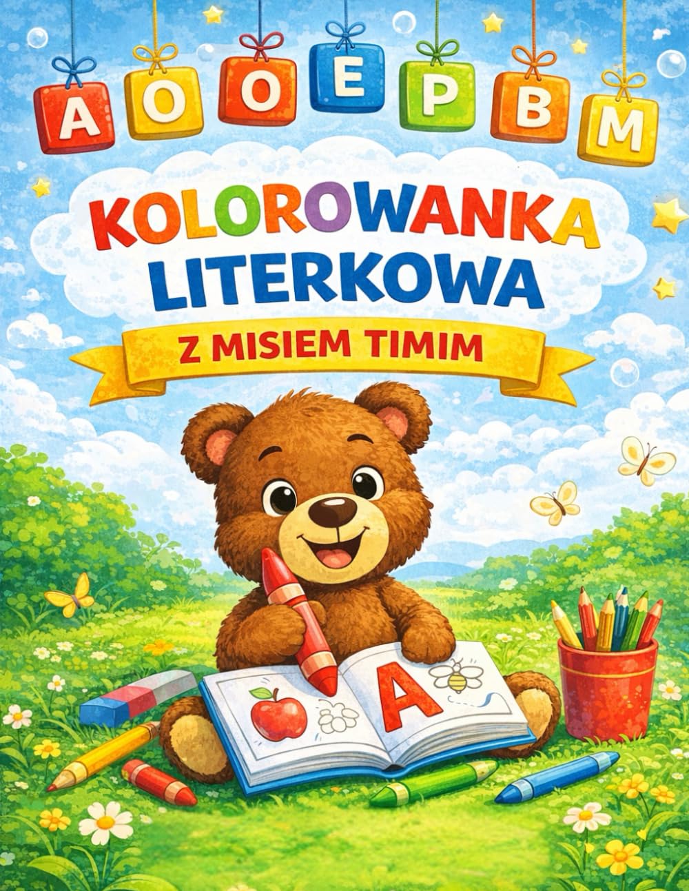 Kolorowanka Literkowa z misiem Timim