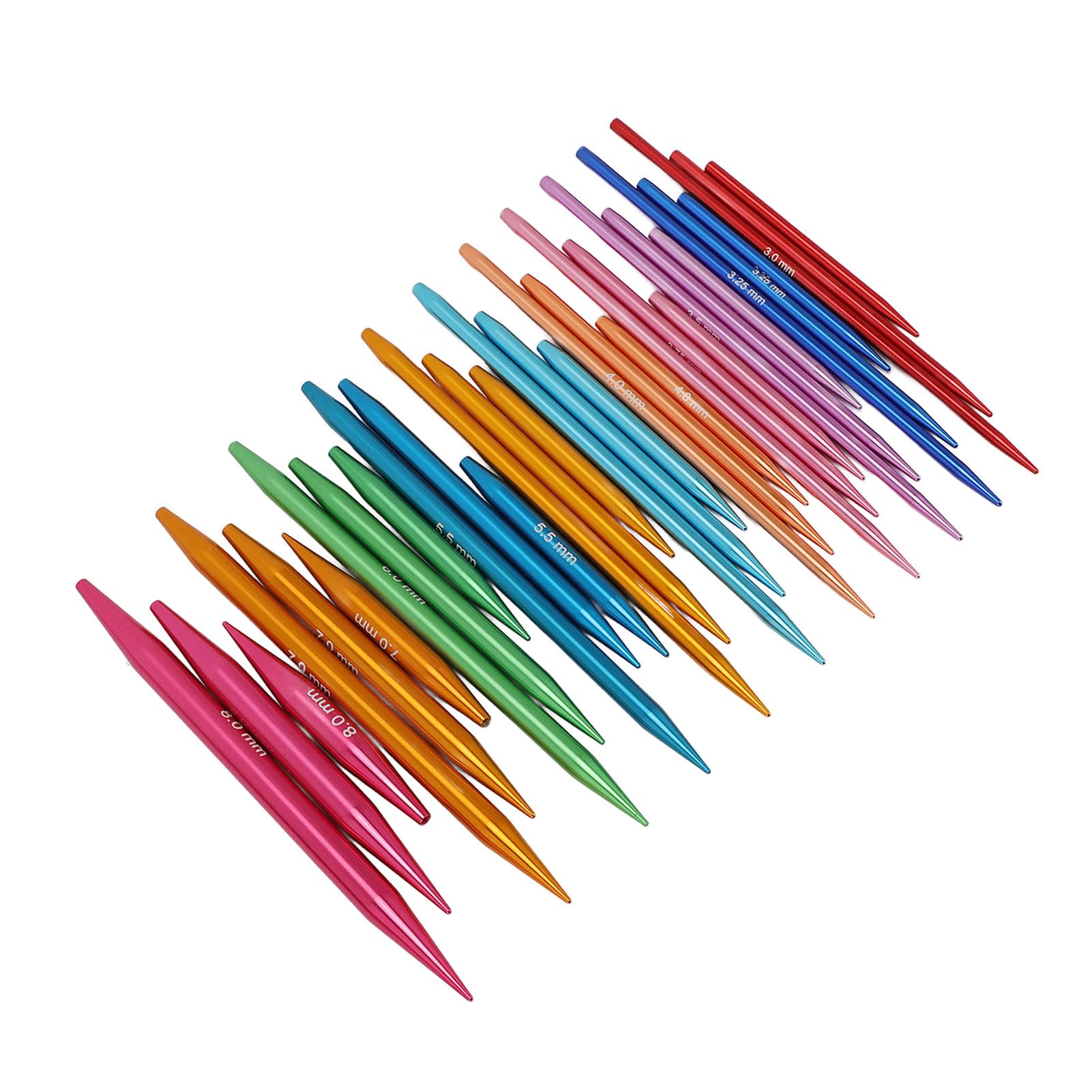 Changor Kreisförmige Stricknadel -Set, Austauschbare Stricknadelnsets, Kreisförmige Nadel -Set, Abnehmbare Kreisförmige Nadeln mit Aluminium, Runde Kreisstricknadeln