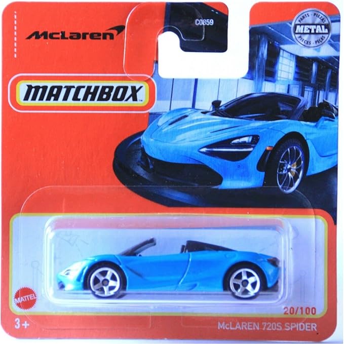Matchbox 2021 20/100 Mclaren 720S Spider Metallic Blue (kurze Karte)