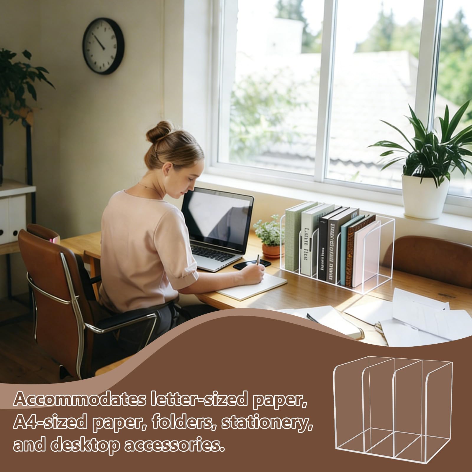 2 Stück Acryl Zeitschriftenhalter Schreibtischorganizer Transparenter Buchstützen Dokumentenhalter Mit 3 vertikalem Fach Ordnerablage Büroorganisation Dokumentensortierer Für Büro Zuhause