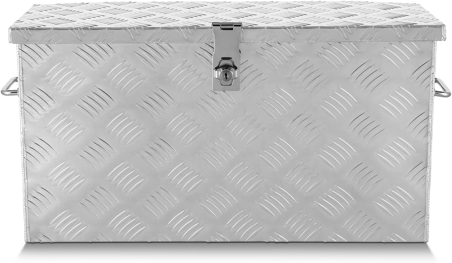 DNA MOTORING Truck Tool Box Lockable Storage Box, Aluminum Tool Box for Bed of Truck, w/Lock & Keys, 27" X 9.4" X 12.6" Silver, TBOX-T5-008-ALU