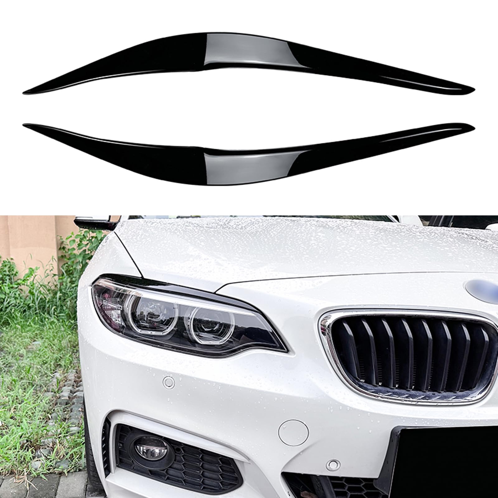 Faro palpebra sopracciglio Trim per BMW Serie 2 F22 F23 M Sport 15-19