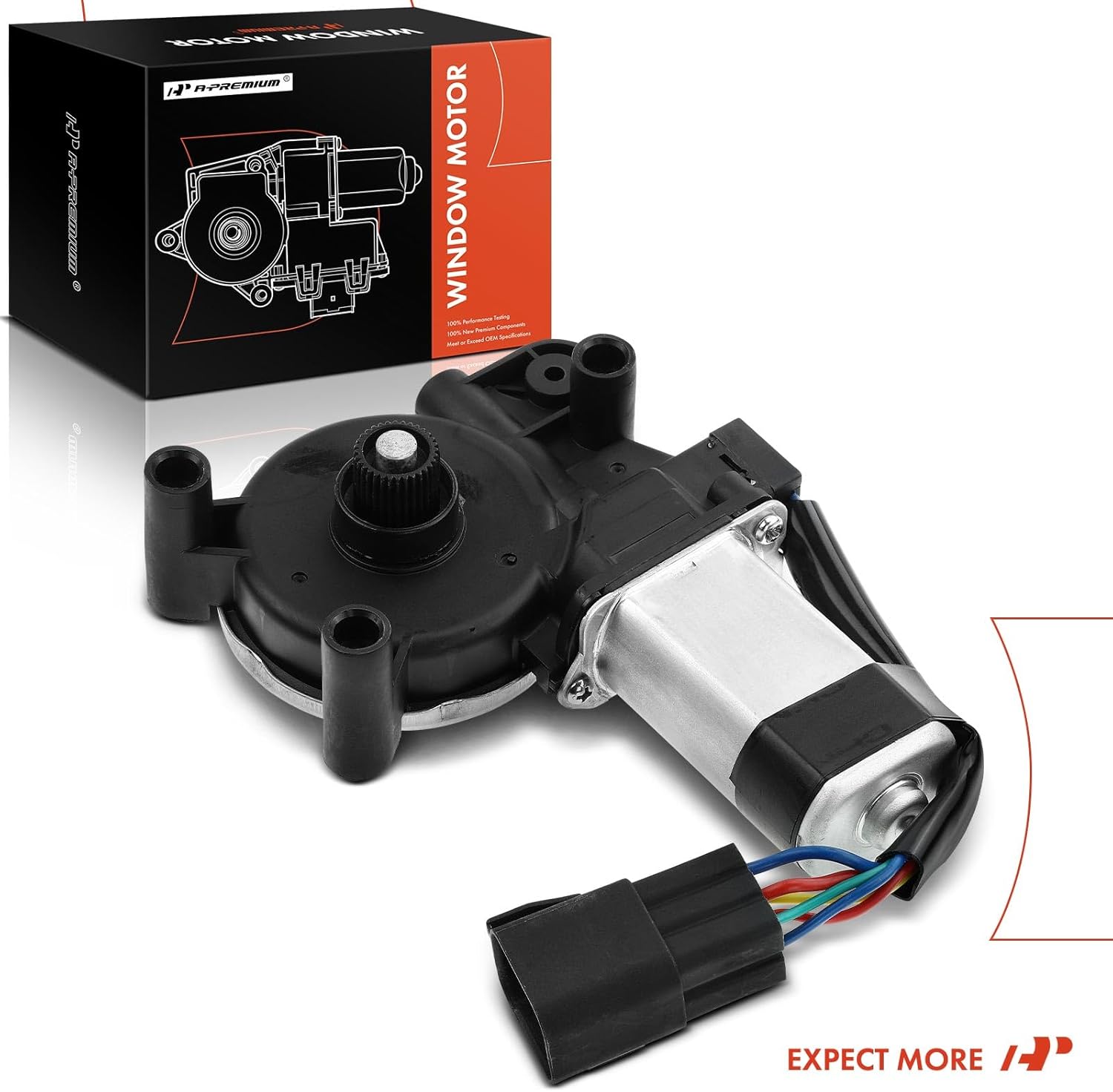 A-Premium Front Left Power Window Lift Motor Compatible with Jaguar XF 2009-2015, XFR 2010-2015, XFR-S 2013-2015 Sedan, Driver Side, Replace# C2Z17884