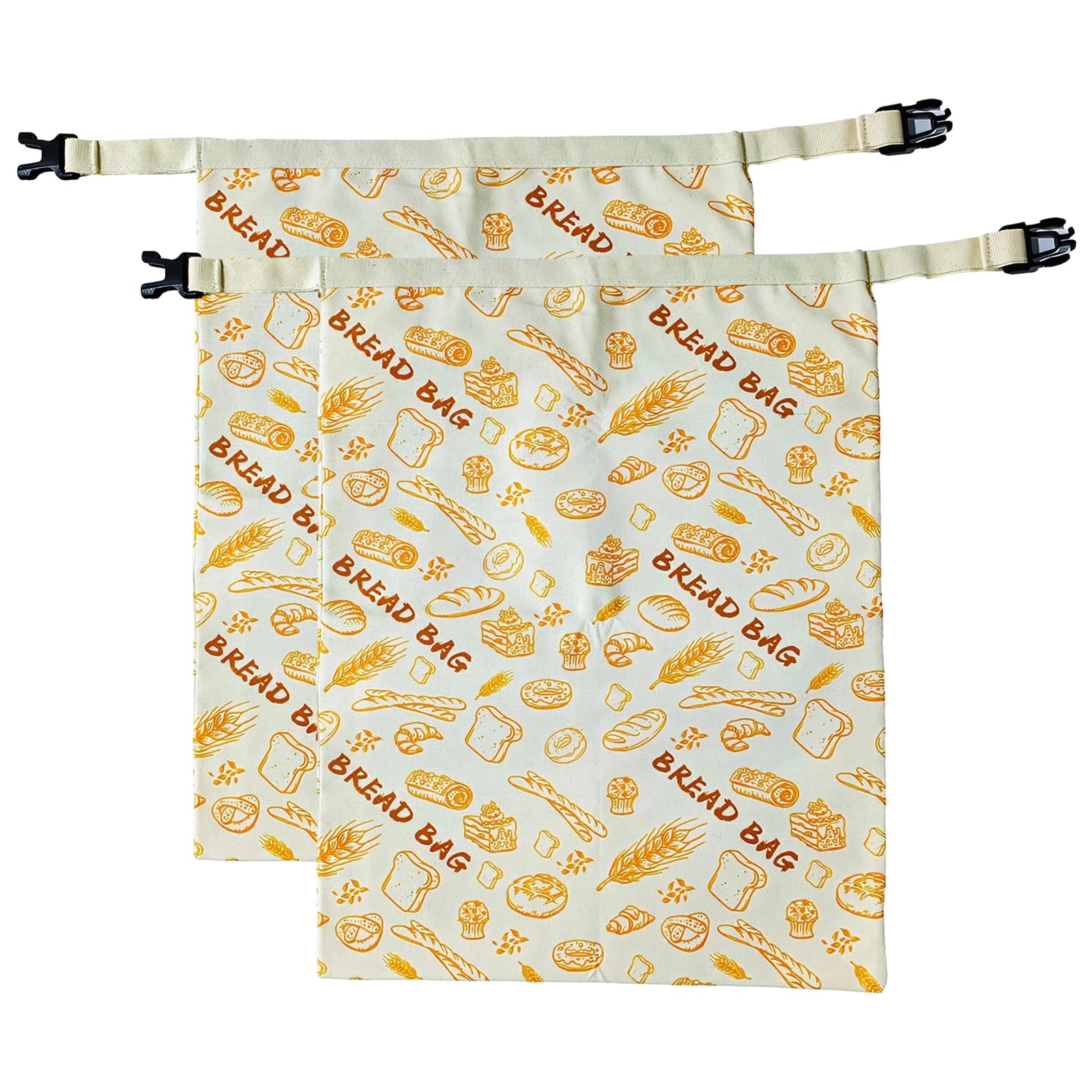 Sustainable Food Grade Bread Storage with Elastic Closure Washable for Homemade Goods Bees Waxes Bread Bag