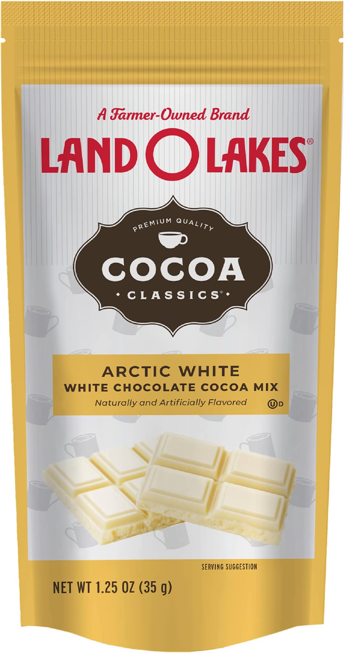 Land O Lakes Arctic White Hot Cocoa Classics Mix, 1.25 Oz, Pack of 36