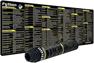 Amazon.co.jp: Python コマンド ショートカット マウス パッド、Python チートシートを内蔵したユニークなデスク ...