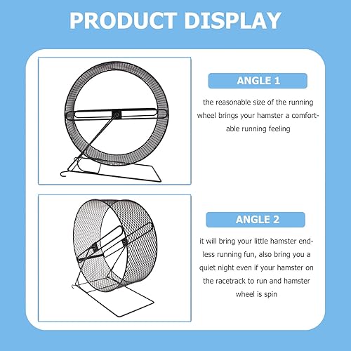Miniatura 4 de Rueda de ejercicio de hámster, rueda giratoria silenciosa, juguete antideslizante para hámsters, ratas, ratas, cobayas, jerbos y mascotas pequeñas