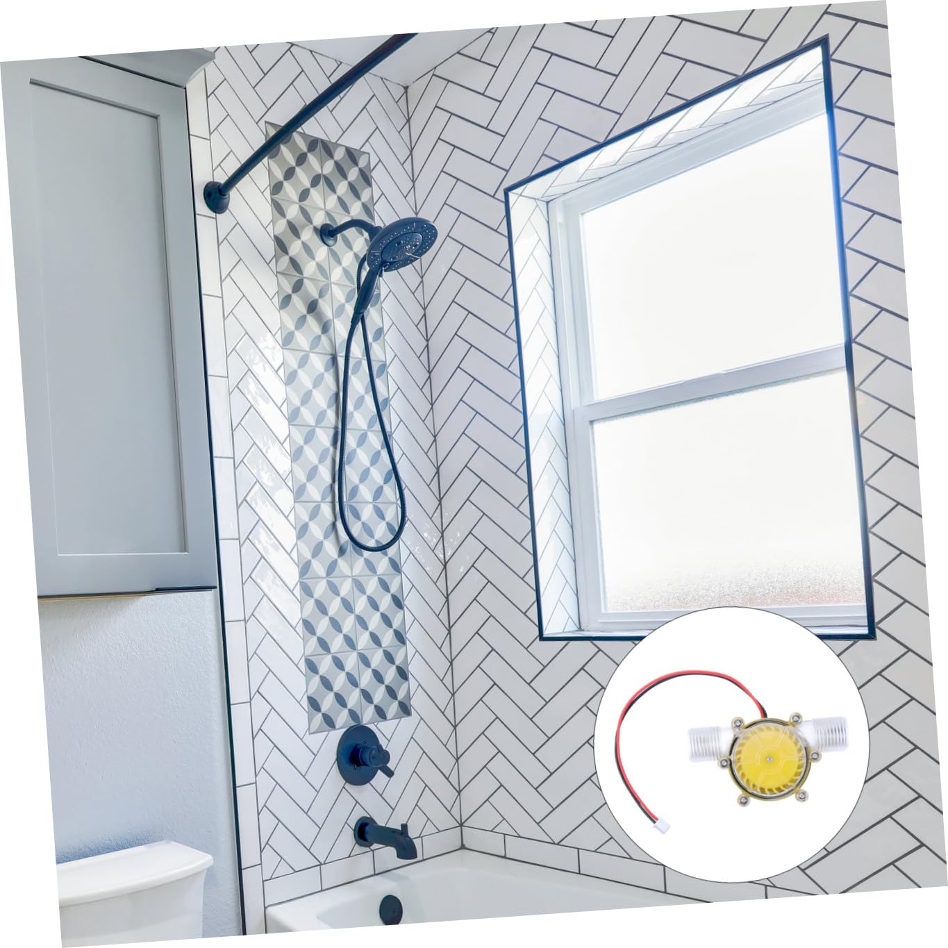 ifundom Generador Hidroeléctrico Microhidráulico de PVC Amarillo, Arranque 0,05 Megapascal y Salida Estable para Flujo de Agua en Fuentes Interiores
