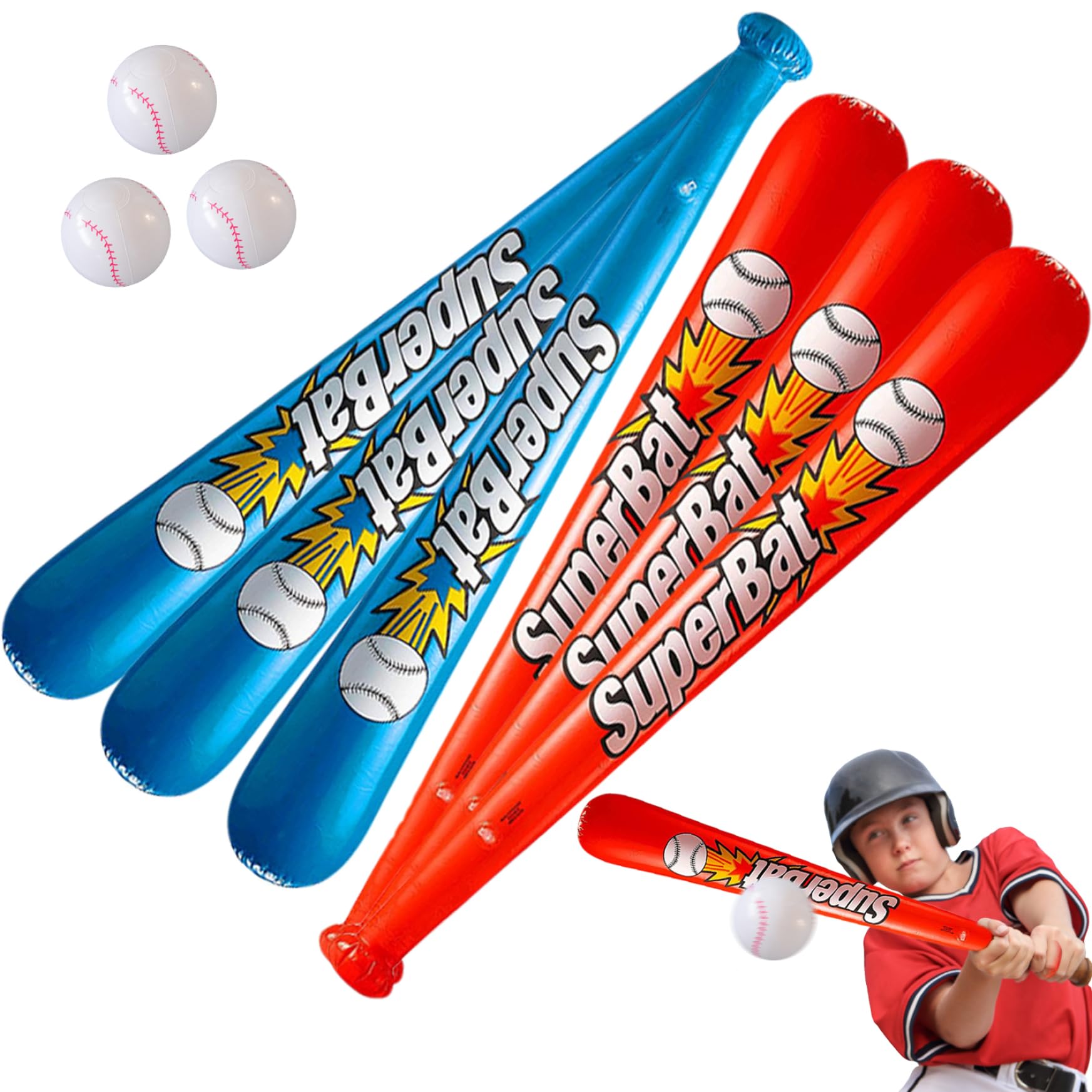 Bat de baseball gonflable avec valve étanche pour activité extérieure réutilisable - 7