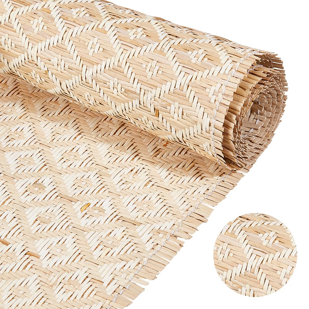 BENECREAT 2 m x 425 mm de tela de ratán natural, tejido de ratán tejido de tela de ratán abierto, material de caña de malla abierta para muebles, sillas, armarios, techos, camas