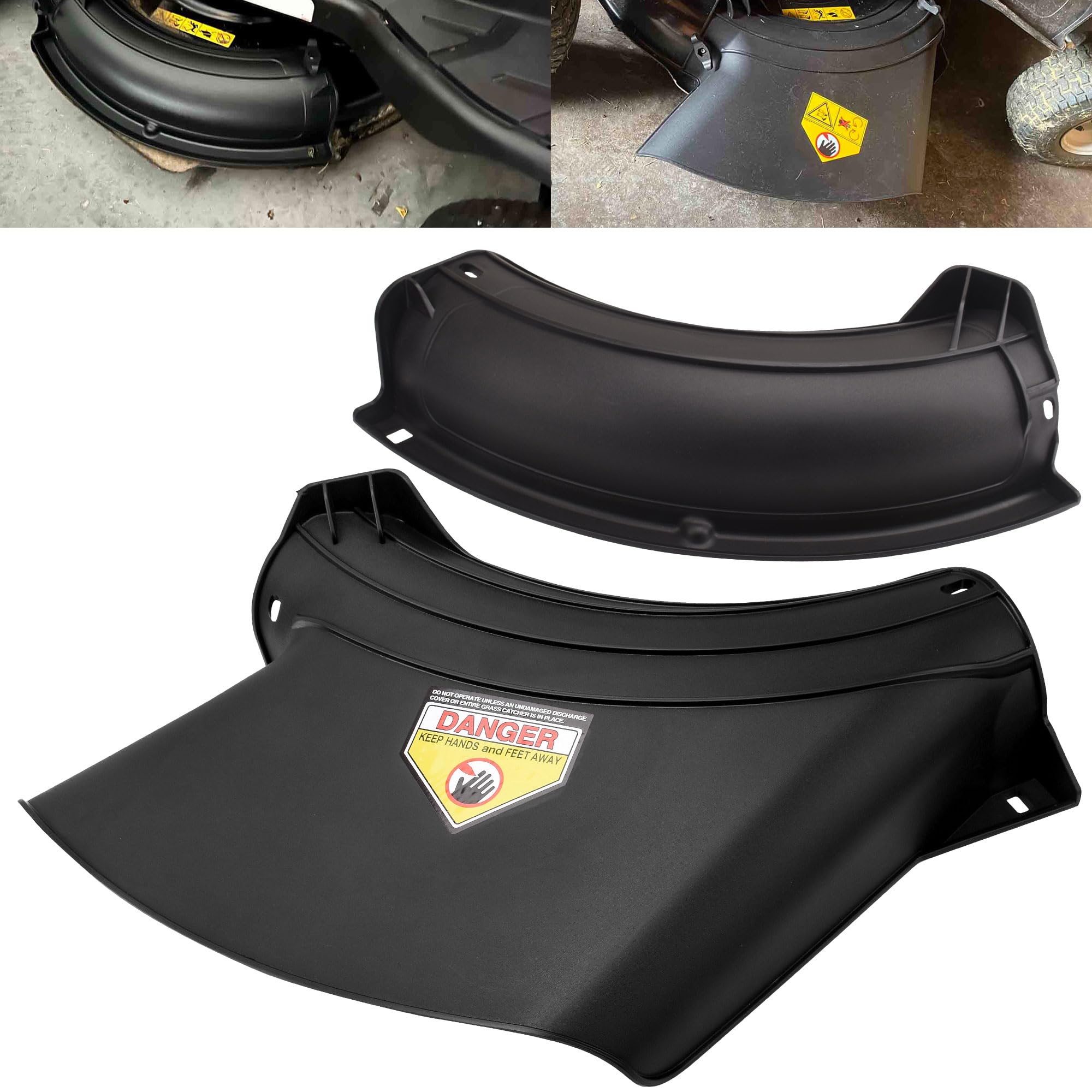 HTJYMY 731-13549 30″ Side Discharge Chute & 731-09312 19A30013 30″ Deck Mulch Plug Compatible with MTD Cub Cadet Craftsman Troy-Bilt E150, TB30R, R-