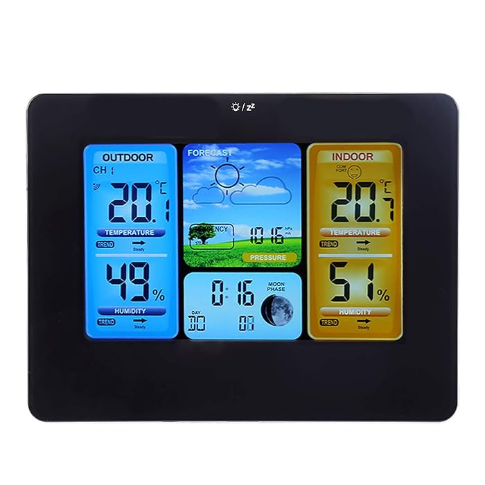 Buy Suspended Weather Clock, Wireless Indoor Outdoor Weather Station