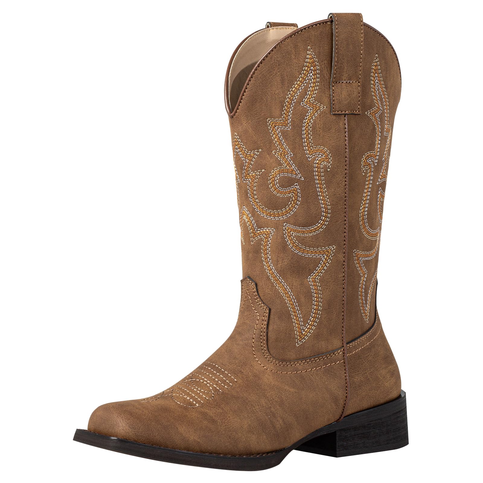 SheSole Square Toe Cowboy Boots for Women Cowgirl Boots Wide Calf Riding Western Boots