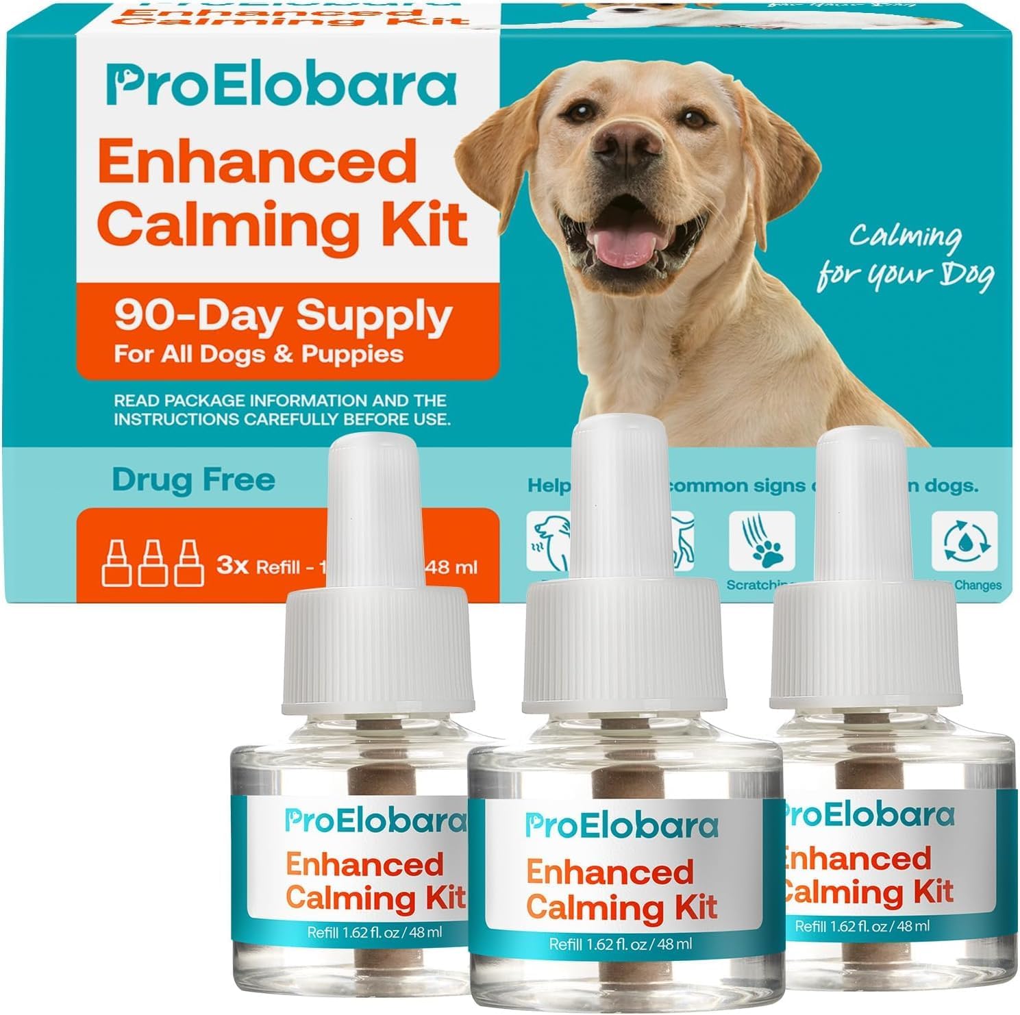 Dog Calming Pheromone Diffuser Refills – 3 Pack for Anxiety Relief Dog Calming Pheromone Diffuser Refills – 3 Pack for Anxiety Relief