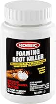 Roebic FRK-1LB Foaming Root Killer: Clear Pipes, Stop New Growth, Safe for All Plumbing - 1lb, White, Granules
