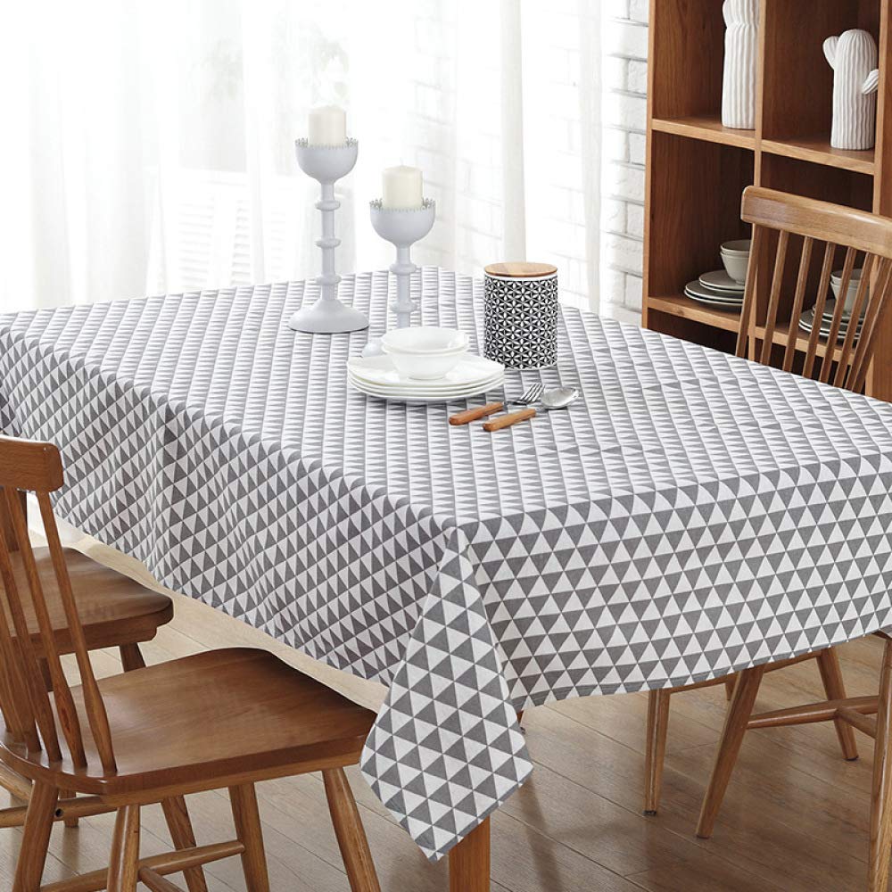 junyao Black and white gray triangle home tablecloth table cloth modern minimalist fabric coffee table cloth gray triangle 140 * 220