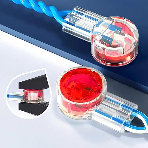 Miniatura 3 de Antrader 100 unids teléfono de datos empalme a tope 3 puertos UR conectores rojo claro