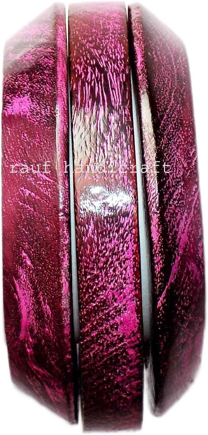 Naaz wood arts wooden bangels antiqe paint pink burn colour withen handmate novelty itam