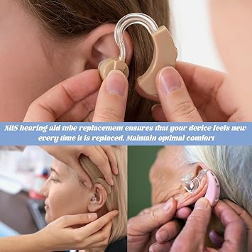 10pcs Hearing Aid Tubes,Lightweight Hearing Aid Tubes NHS, Suitable for Most Hearing Aids Tubes, Flexible Hearing Aid Tubing Replacement Professional Hearing Aid Supplies for Seniors